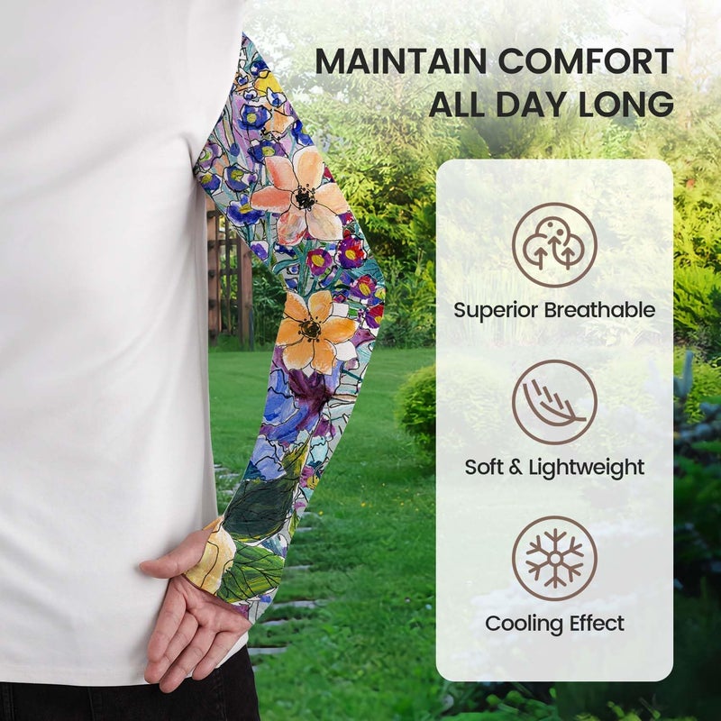 YPHCDO Store Gardening Sleeves for Women Farm Sun Protection Thorn Proof Cooling Arm Sleeves to Cover Arms for Garden Sports - Image 2